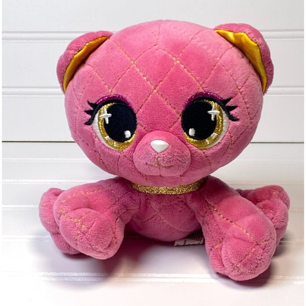 Gund P.Lushes Pets Madame Purrnel Kitty Cat Plush 6" Stuffed Animal Pink & Gold
